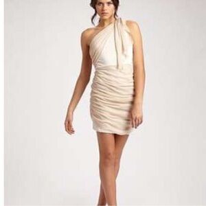 Alice + Olivia silk chiffon cream dress size small